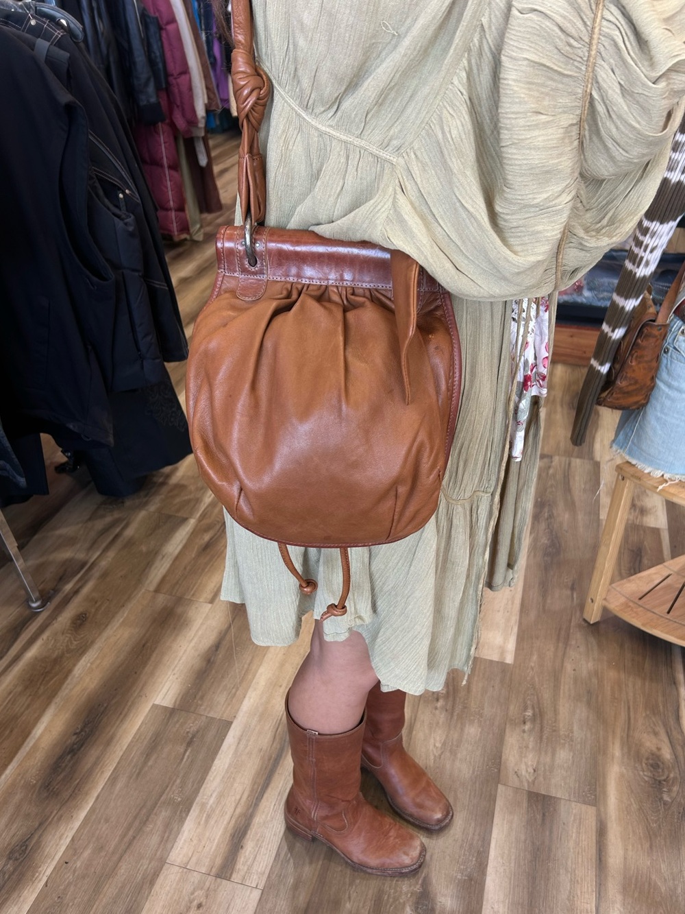 Dries Van Noten soft leather slouch bag